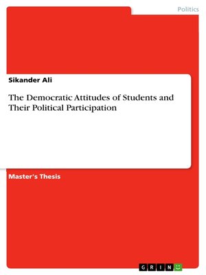 cover image of The Democratic Attitudes of Students and Their Political Participation